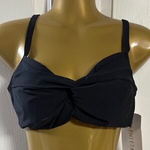 Athleta Black Twist Up Bikini Top
